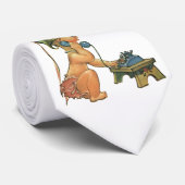 blond meisje met een kinderongeluk dat telefonisc stropdas (Opgerold)