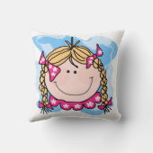 Blond Meisje Met Vlechten Kussen (Achterkant)