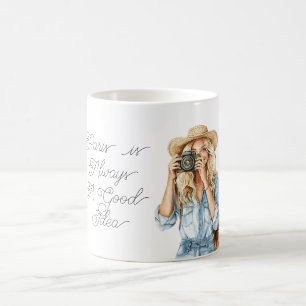 Blond Meisje Parijs is Altijd Een Goed Idee Koffiemok