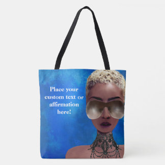Blond Melanin Berry Beauty Black Art Blue Tote Bag