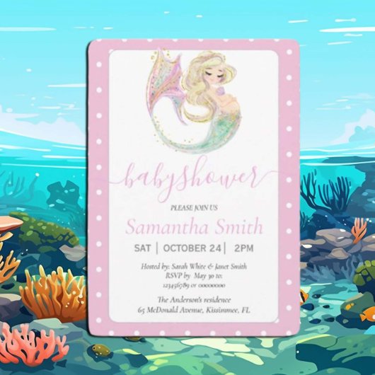 Blond Mermaid Party Baby shower. Onder het Zee.