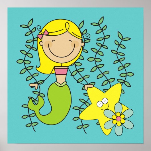 Blond Mermaid Poster (Voorkant)
