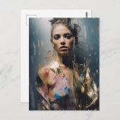 Blond Mode Modelfotografie Briefkaart (Voorkant / Achterkant)