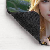 Blond Mooie Muse Spelen Een Harp Muismat (Hoek)