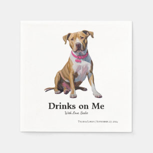 Blond Pitbull Mix Cocktail servet