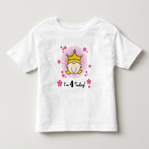 Blond Princess 4th Birthday Tshirts et cadeaux