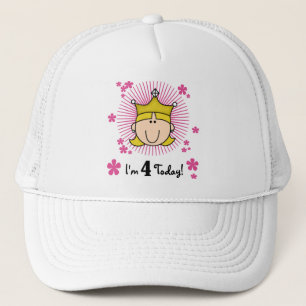 Blond Prinses 4e Verjaardag Tshirts en geschenken Trucker Pet