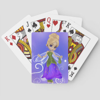 Blond prinses speelkaartjes pokerkaarten