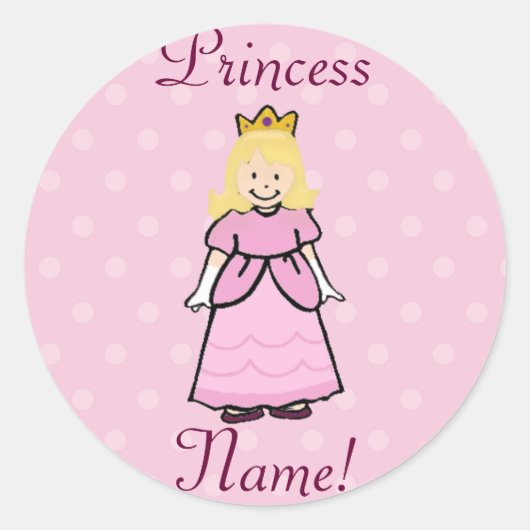 Blond Prinses Stickers (Voorkant)