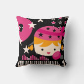 Blond Rock Star Singer Kussen (Achterkant)