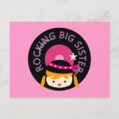 Blond Rocking Big Sister Briefkaart (Voorkant)