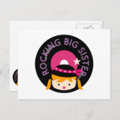 Blond Rocking Big Sister Briefkaart (Voorkant / Achterkant)