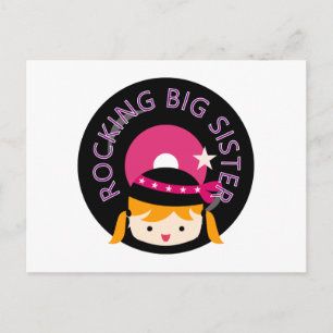 Blond Rocking Big Sister Briefkaart