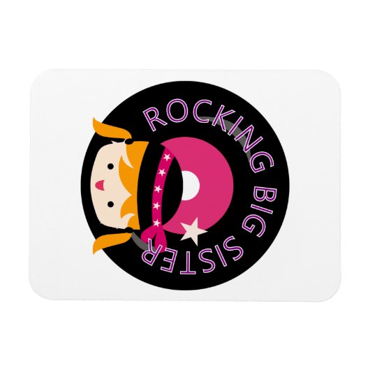 Blond Rocking Big Sister Magneet (Horizontaal)