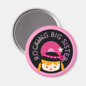 Blond Rocking Big Sister Magneet (Voorkant / Achterkant)