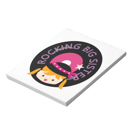 Blond Rocking Big Sister Notitieblok (Gedraaid)
