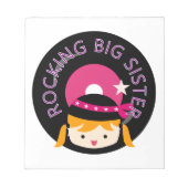 Blond Rocking Big Sister Notitieblok (Voorkant)