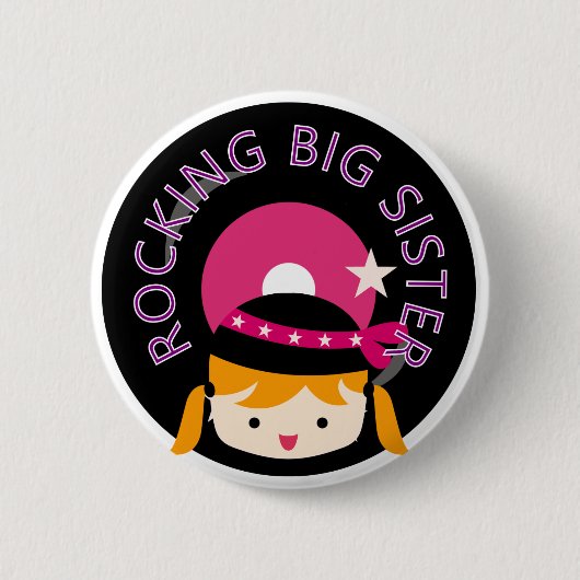 Blond Rocking Big Sister Ronde Button 5,7 Cm (Voorkant)