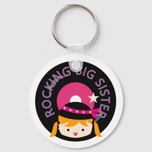 Blond Rocking Big Sister Sleutelhanger (Voorkant)