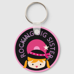 Blond Rocking Big Sister Sleutelhanger