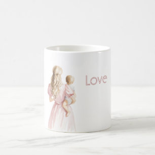 Blond Roze Jurk Liefde Baby Koffiemok