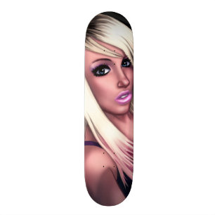 Blond Skater Meisje Skateboard
