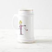 Blond Vrouw Bierpul (Voorkant links)