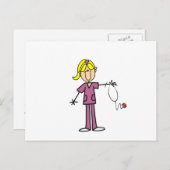 Blond Vrouw Briefkaart (Voorkant / Achterkant)