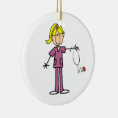 Blond Vrouw Keramisch Ornament (Rechts)