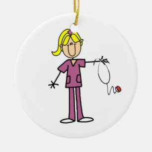 Blond Vrouw Keramisch Ornament