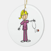 Blond Vrouw Keramisch Ornament (Links)