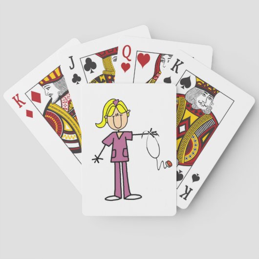 Blond Vrouw Pokerkaarten (Achterkant)