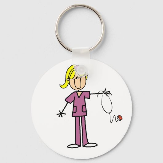 Blond Vrouw Sleutelhanger (Voorkant)