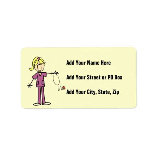 Blond Vrouw sticker Afbeelding Verpleegbare T-shir (Voorkant)