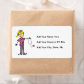 Blond Vrouw sticker Afbeelding Verpleegbare T-shir (Insitu)