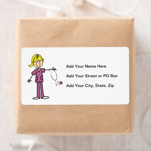 Blond Vrouw sticker Afbeelding Verpleegbare T-shir (Insitu)