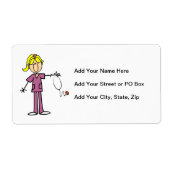 Blond Vrouw sticker Afbeelding Verpleegbare T-shir (Voorkant)