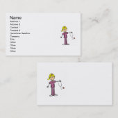 Blond Vrouw Visitekaartje (Voorkant / Achterkant)