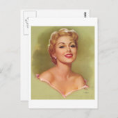  Blond Woman Briefkaart (Voorkant / Achterkant)