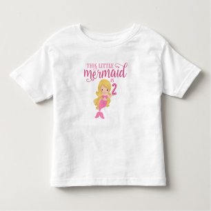 Blond Zeemeermin 2e Verjaardag Kinder Shirts