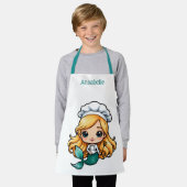  blond zeemeermin chef-kok personaliseren schort (Gedragen)