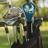 Blond Zeemeermin Maan Fantasy Art Deco Golfheadcover