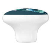 Blond Zeemeermin Maan Fantasy Art Deco Keramische Knop (Zijkant)