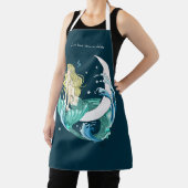 Blond Zeemeermin Maan Fantasy Art Deco Schort (Insitu)