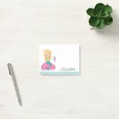 Blond zeemeermin met gepersonaliseerde zeepaardnaa post-it® notes (Kantoor)