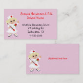 Blond zurse roze Visitekaartje (Voorkant / Achterkant)