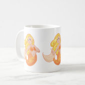 Blonde Adorable Sirène Café / Latte Mug (Devant gauche)
