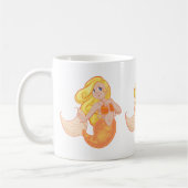 Blonde Adorable Sirène Café / Latte Mug (Gauche)