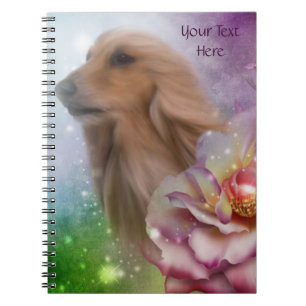 Blonde Afghan Hound Fantasy Dog Art Notitieboek