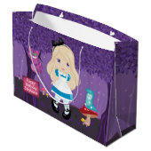 Blonde Alice avec Cheshire Chat Grand sac cadeau (Dos Angle)